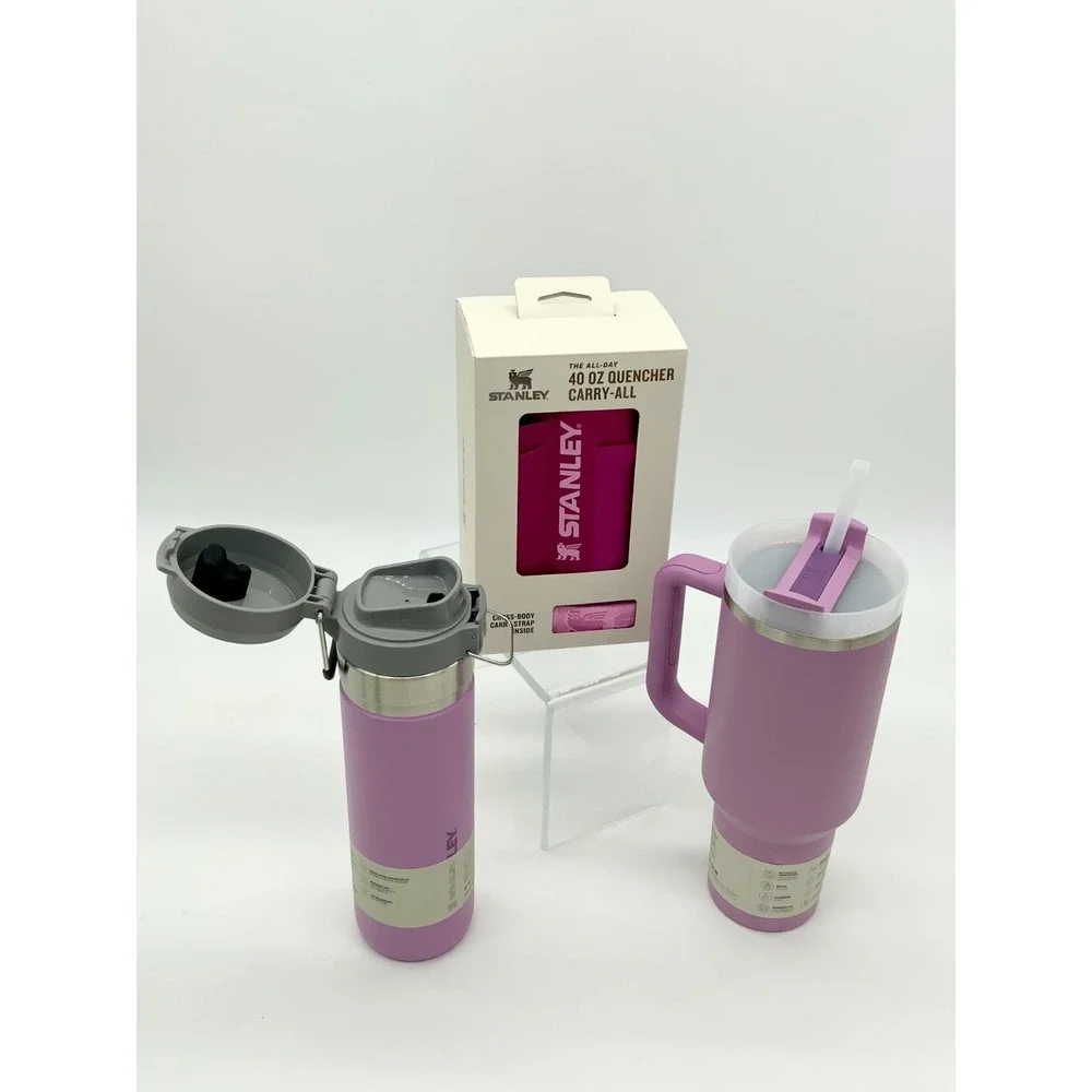 Purple Stanley Trio With Go Bottle, Quencher Tumbler;  and Quencher Carry All - Picture 2 of 16